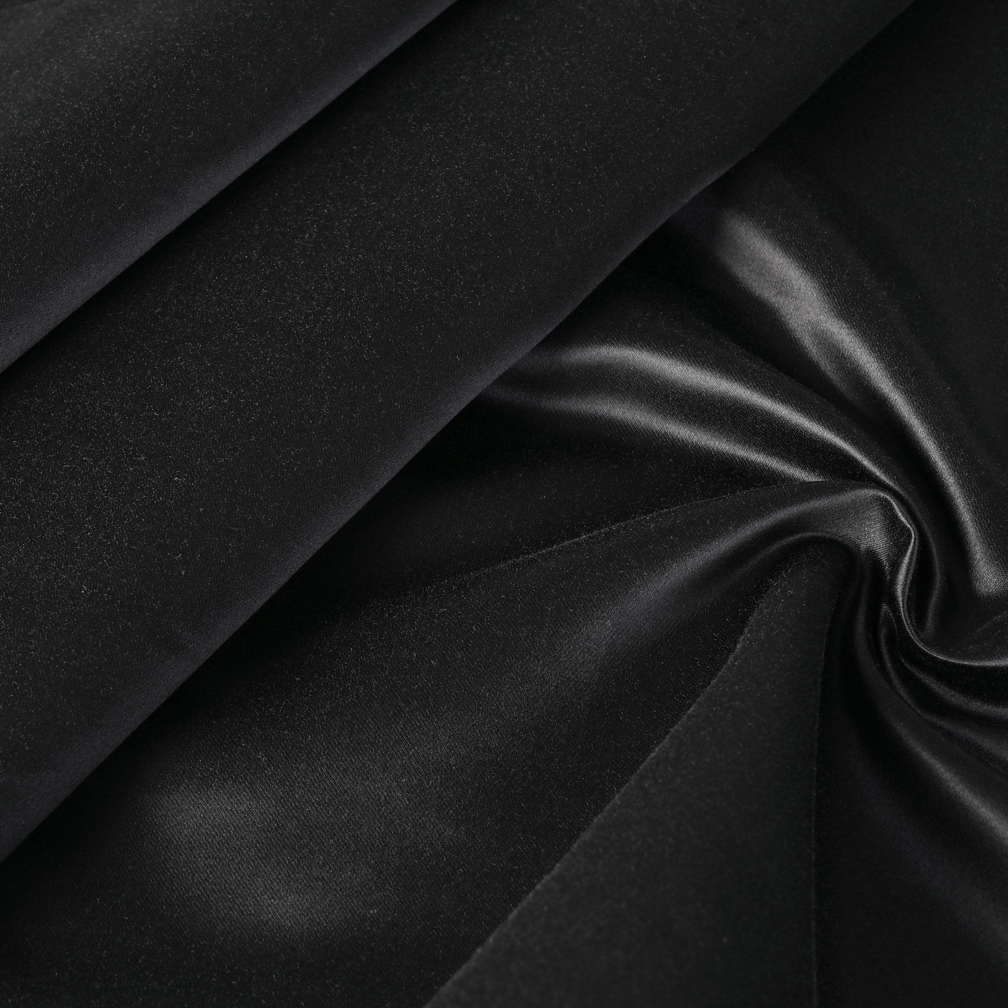 Black Satin Fabric 4509
