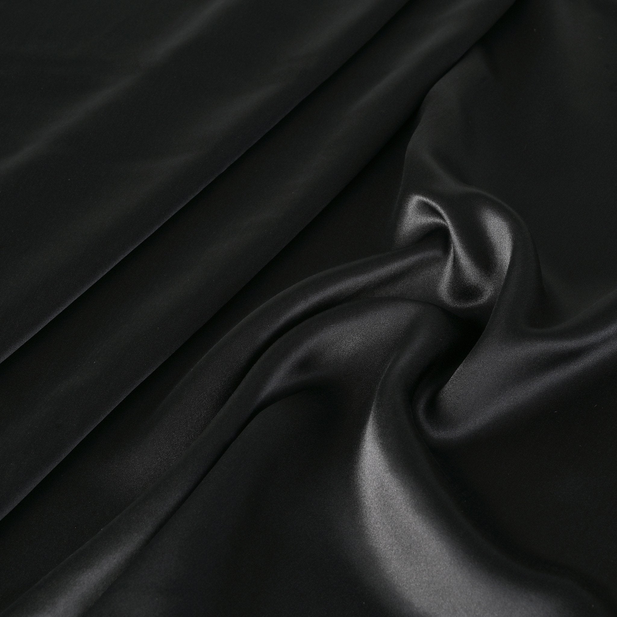 Black Satin Fabric 4519