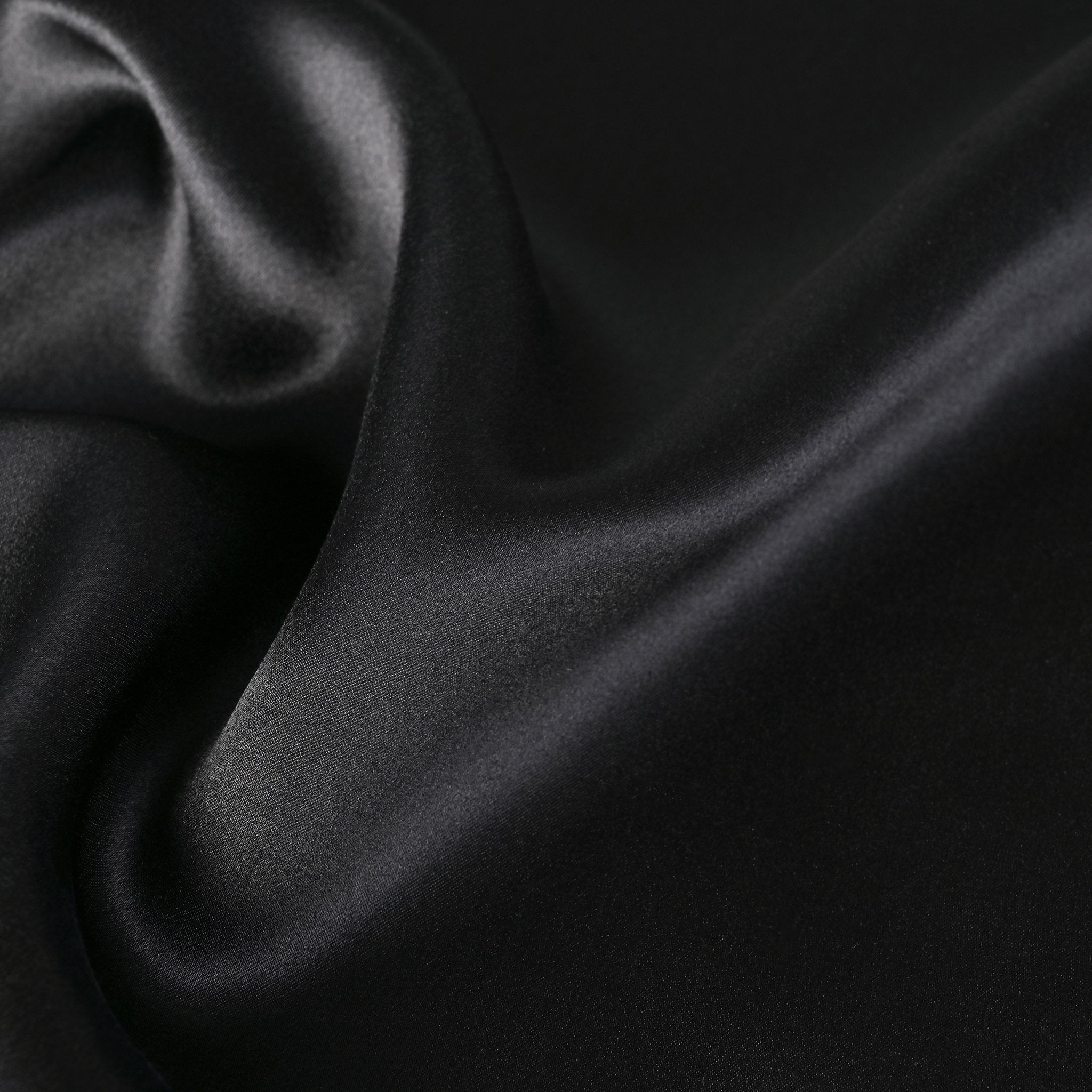 Black Satin Fabric 4519