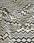 Black Shiny Jacquard Fabric 95328