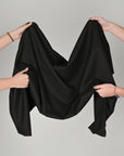 Black Stretchy Twill Fabric 11136
