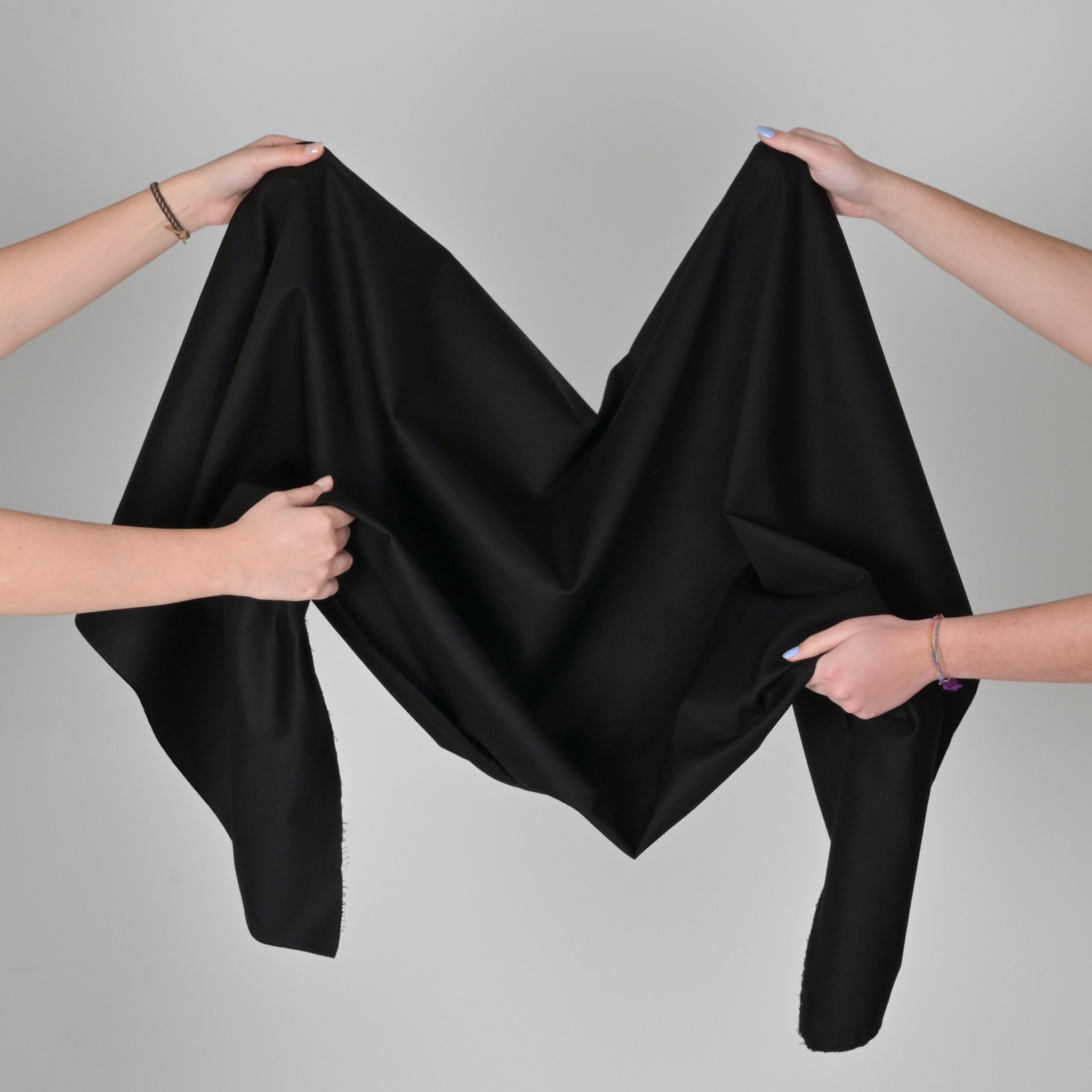 Black Twill Suiting Fabric 3725