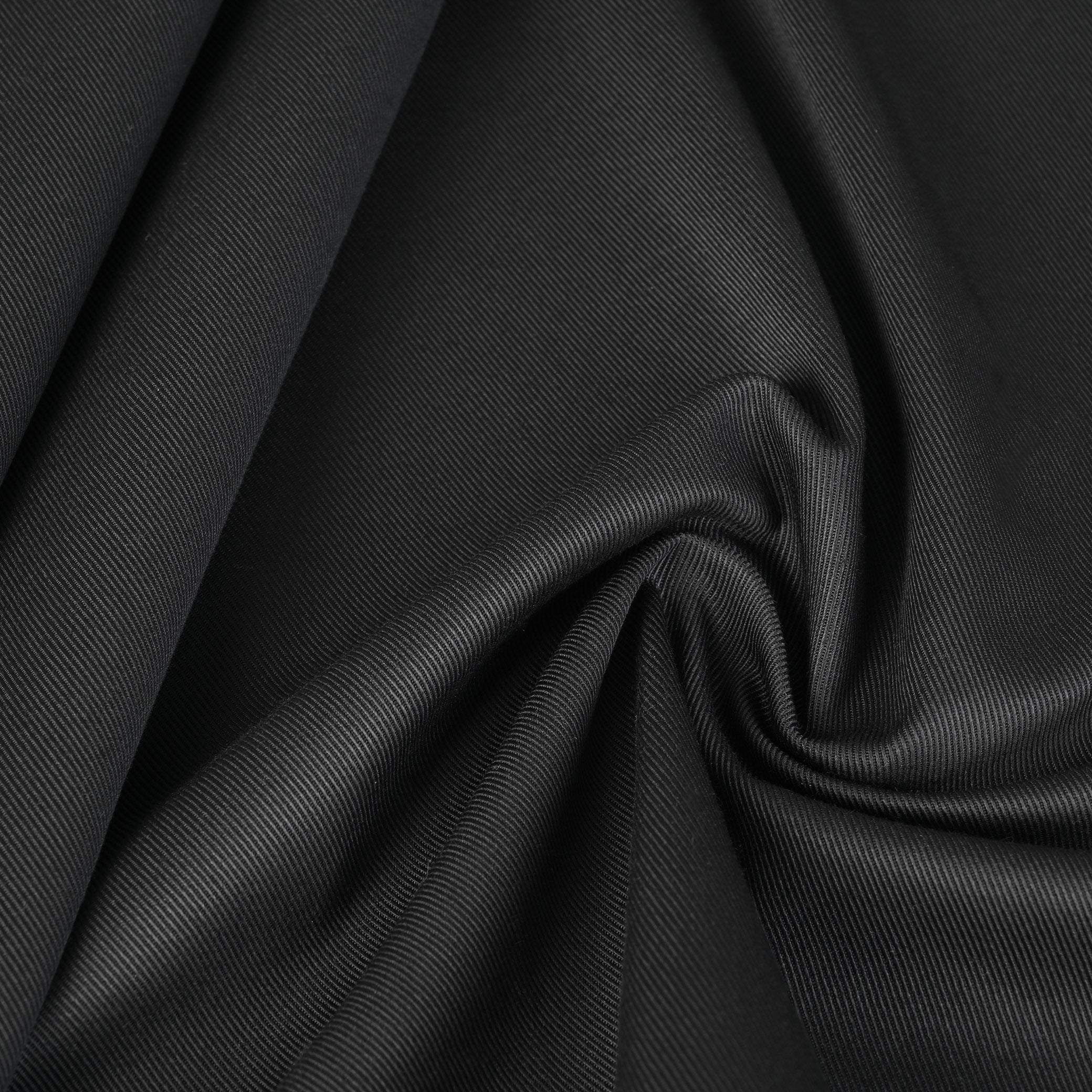 Black Twill Suiting Fabric 3725