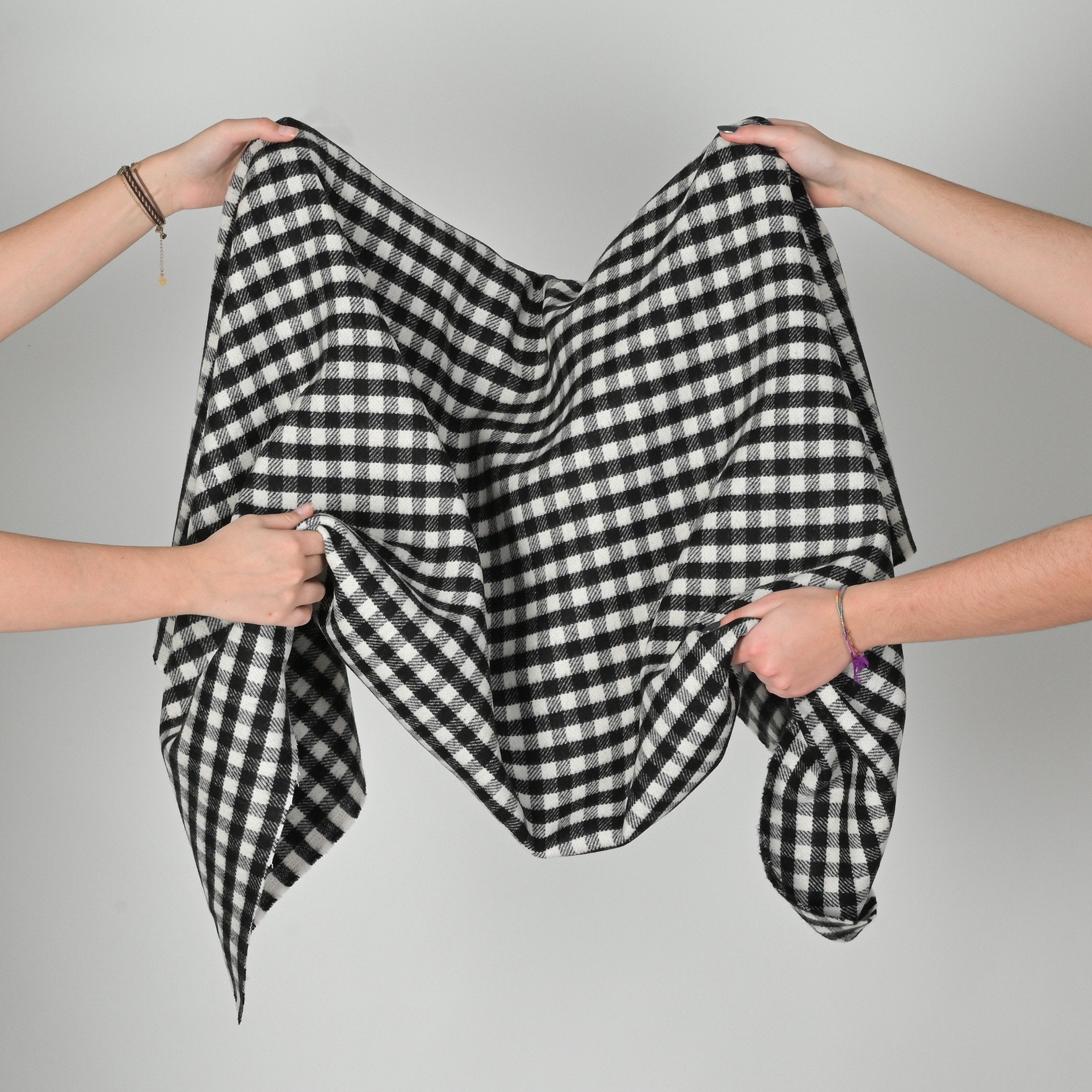 Black & White Vichy Coating Fabric 9495