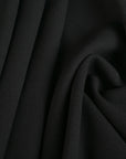 Black Wool Crepe Fabric 96262
