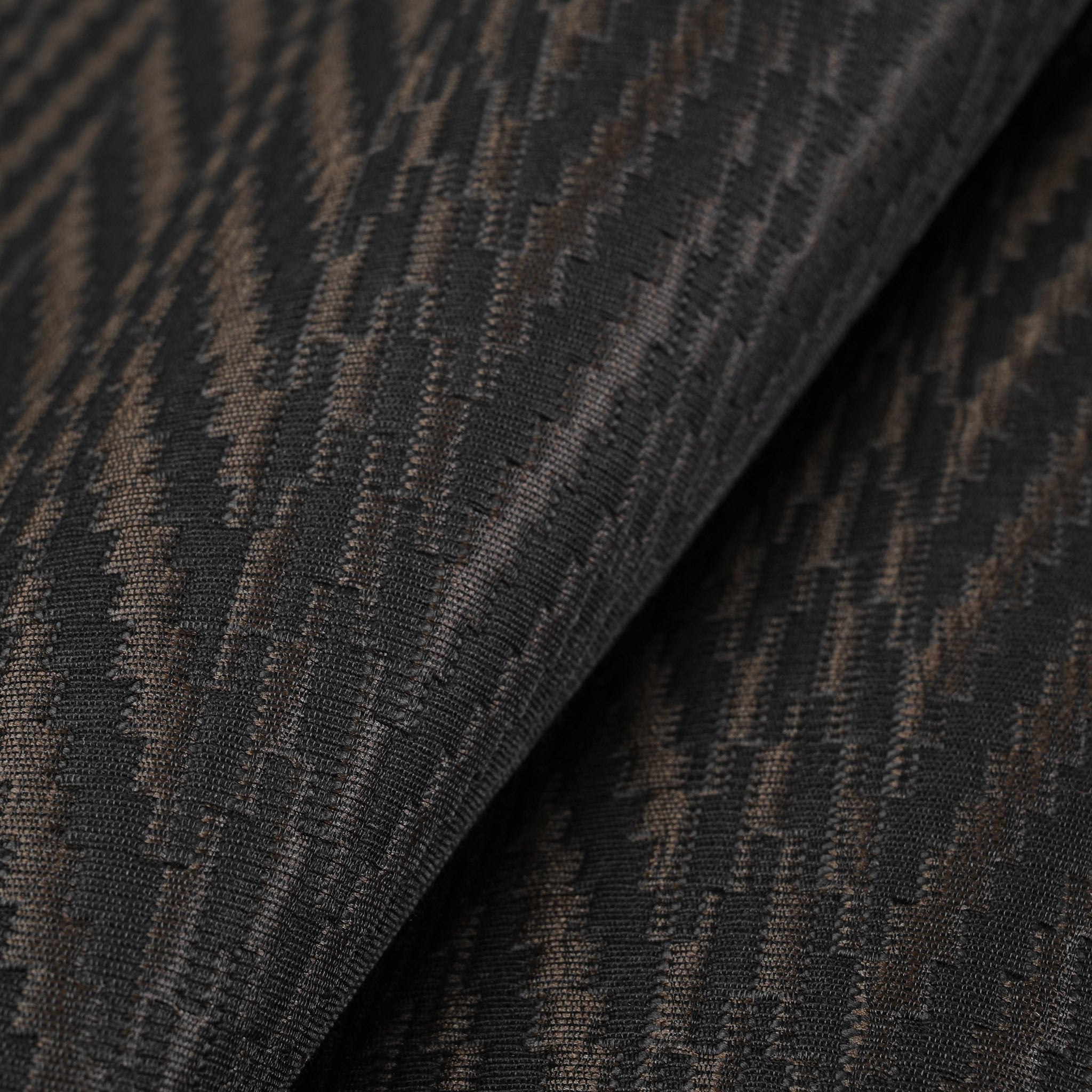Black and Brown Jacquard Fabric 95341