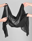 Black and Gold Chiffon Fabric 95210