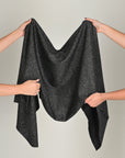 Black and Grey Tweed Fabric 95344