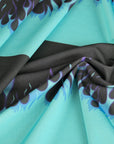 Blue Flame Print Jersey Fabric 6835