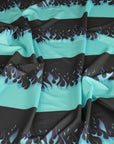 Blue Flame Print Jersey Fabric 6835