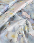 Blue Floral Double Faced Fabric 96896
