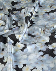 Blue Floral Double Faced Fabric 98884