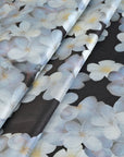 Blue Floral Double Faced Fabric 98884