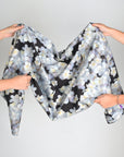 Blue Floral Double Faced Fabric 98884