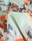 Blue Floral Honeycomb Fabric 3416