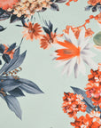 Blue Floral Honeycomb Fabric 3416