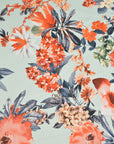 Blue Floral Honeycomb Fabric 3416