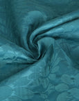 Blue Floral Jacquard Fabric 77189