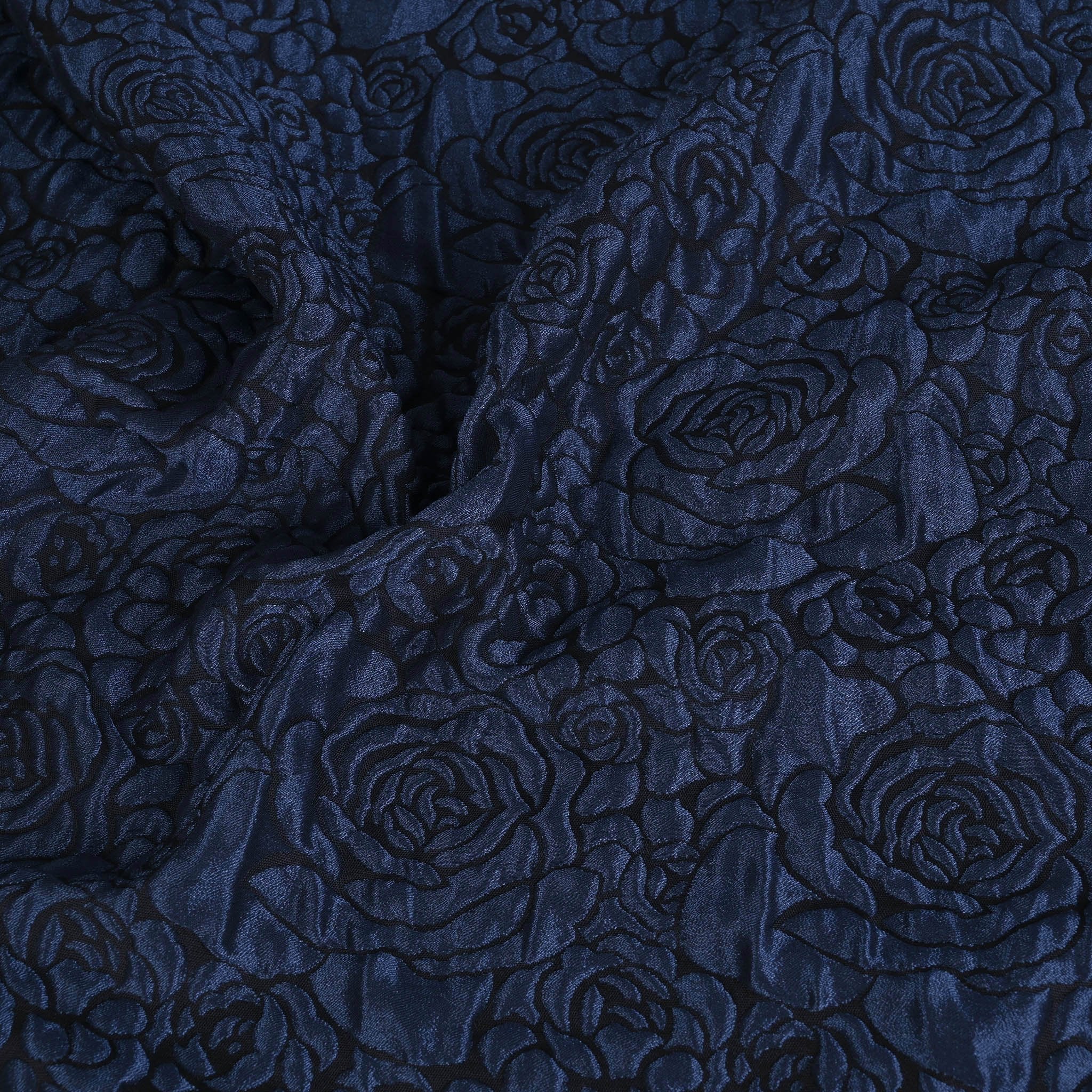 Blue - Prewashed Cotton Jacquard Fabric 02