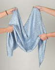 Blue Satin Fabric 8496