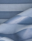 Blue Striped Twill Satin Fabric 4539