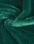 Bottle Green Faux Fur Fabric 4222