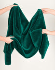 Bottle Green Faux Fur Fabric 4222