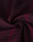Burgundy Check Suiting Fabric 4585