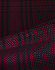 Burgundy Check Suiting Fabric 4585