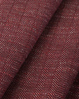 Burgundy Herringbone Suiting Fabric 4291
