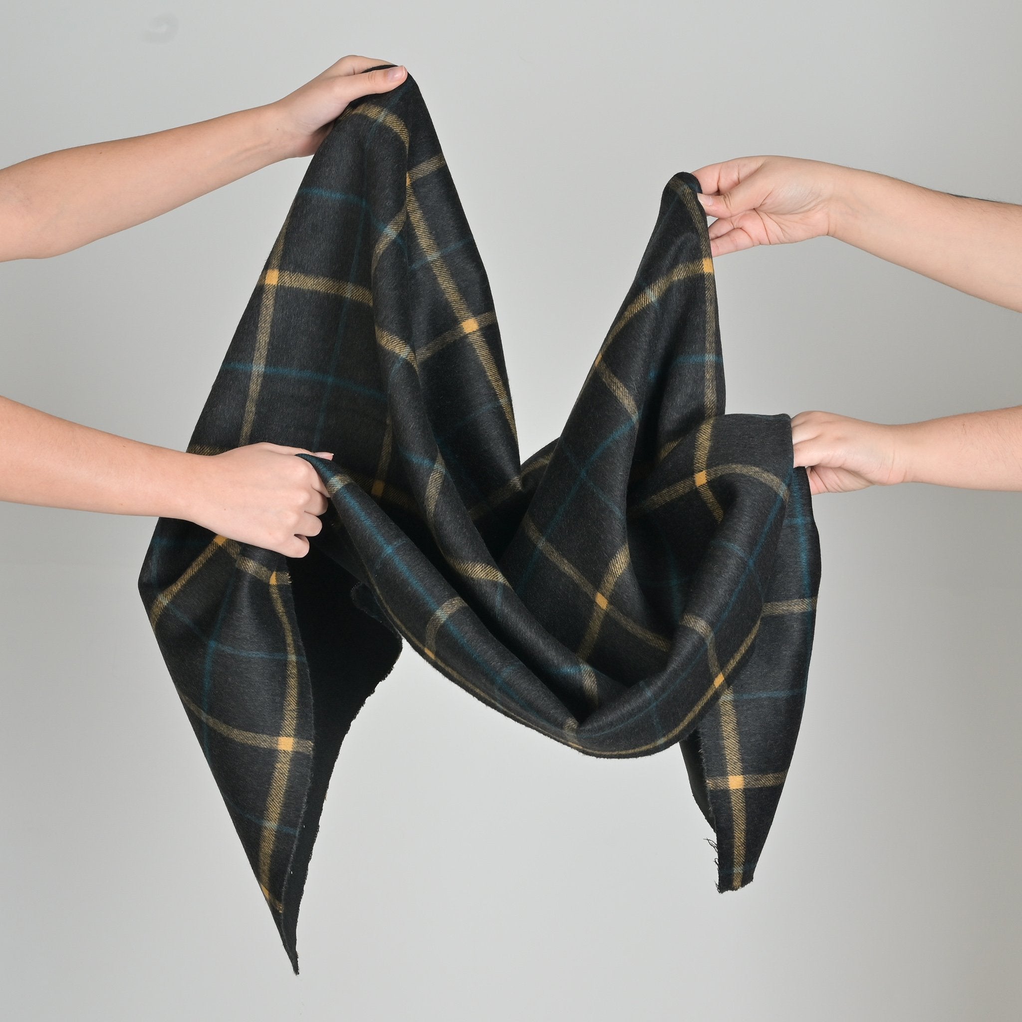 Charcoal Check Coating Fabric 97569