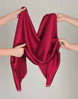 Cherry Satin Backed Crepe Fabric 96891