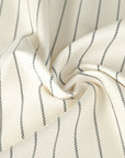 Cream Pinstriped Suiting Fabric 2762