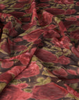 Floral Pleated Chiffon Fabric 96682