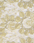 Gold Floral Lace Fabric 95325