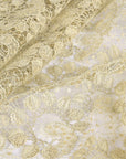 Gold Floral Lace Fabric 95325