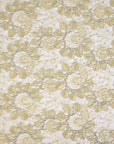 Gold Floral Lace Fabric 95325