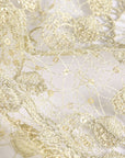 Gold Floral Lace Fabric 95325