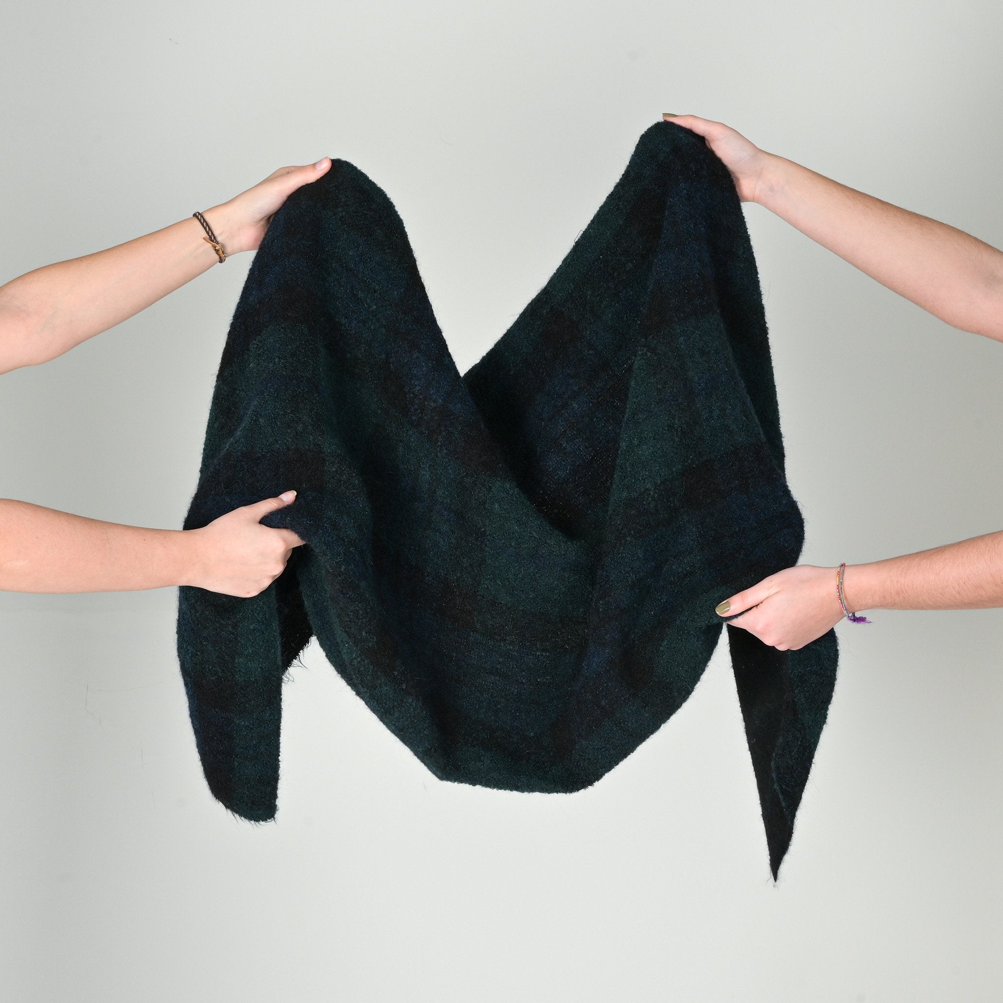 Green Bouclé Coating Fabric 11090