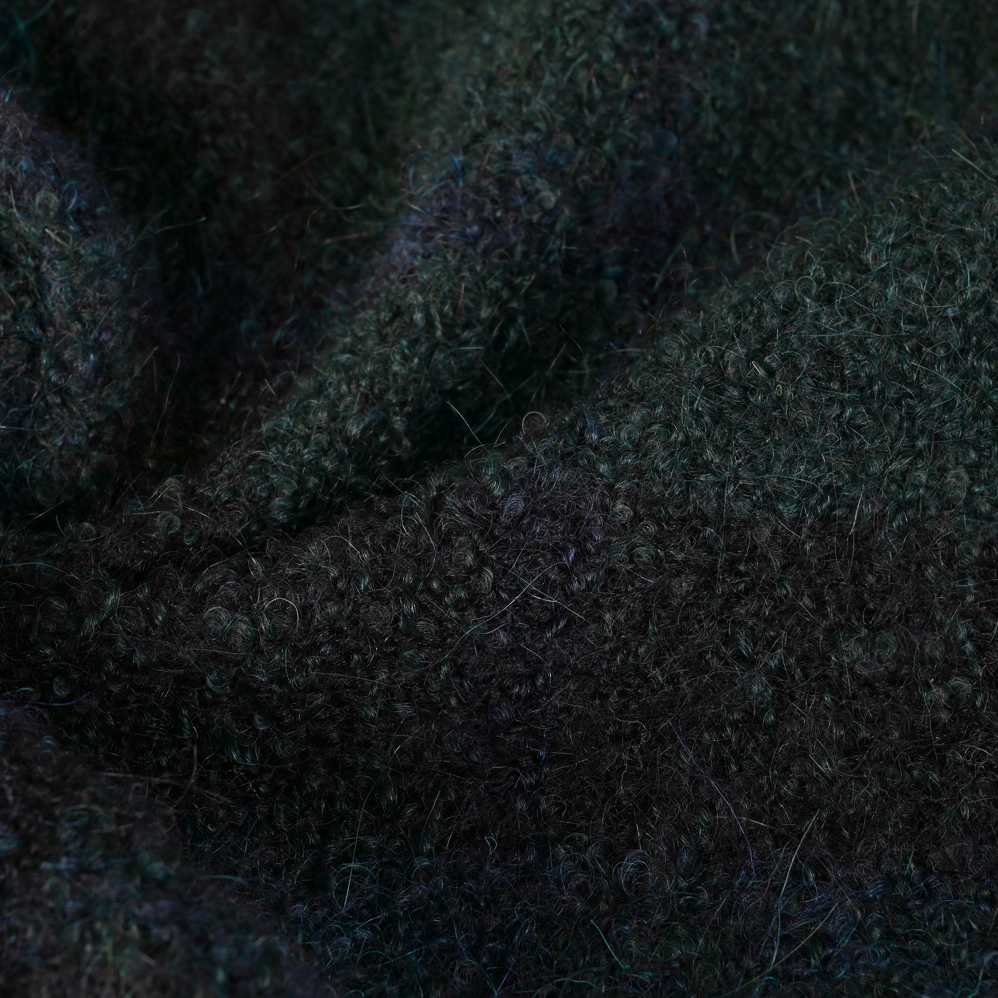 Green Bouclé Coating Fabric 11090