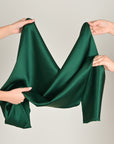 Green Satin Backed Crepe Fabric 8984