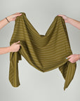 Green Striped Suiting Fabric 4522