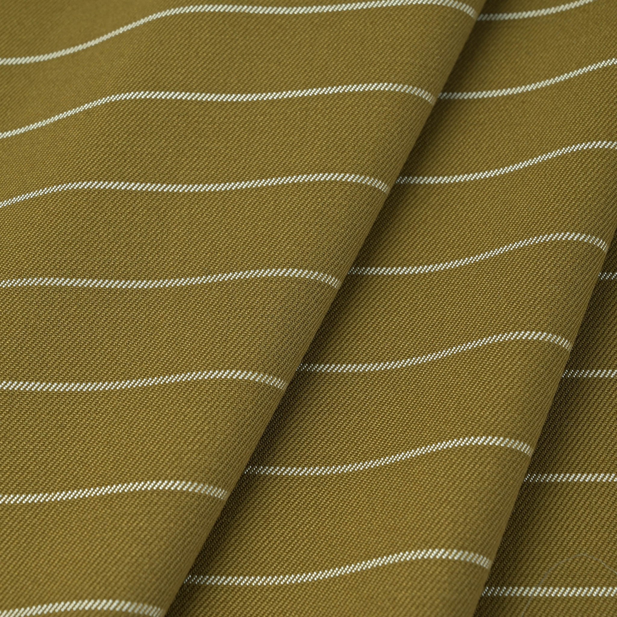 Green Striped Suiting Fabric 4522