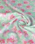 Green and Pink Floral Jersey 6064
