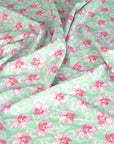 Green and Pink Floral Jersey 6064