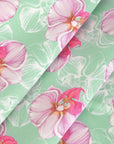 Green and Pink Floral Jersey 6064