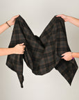 Grey Check Coating Fabric 7555
