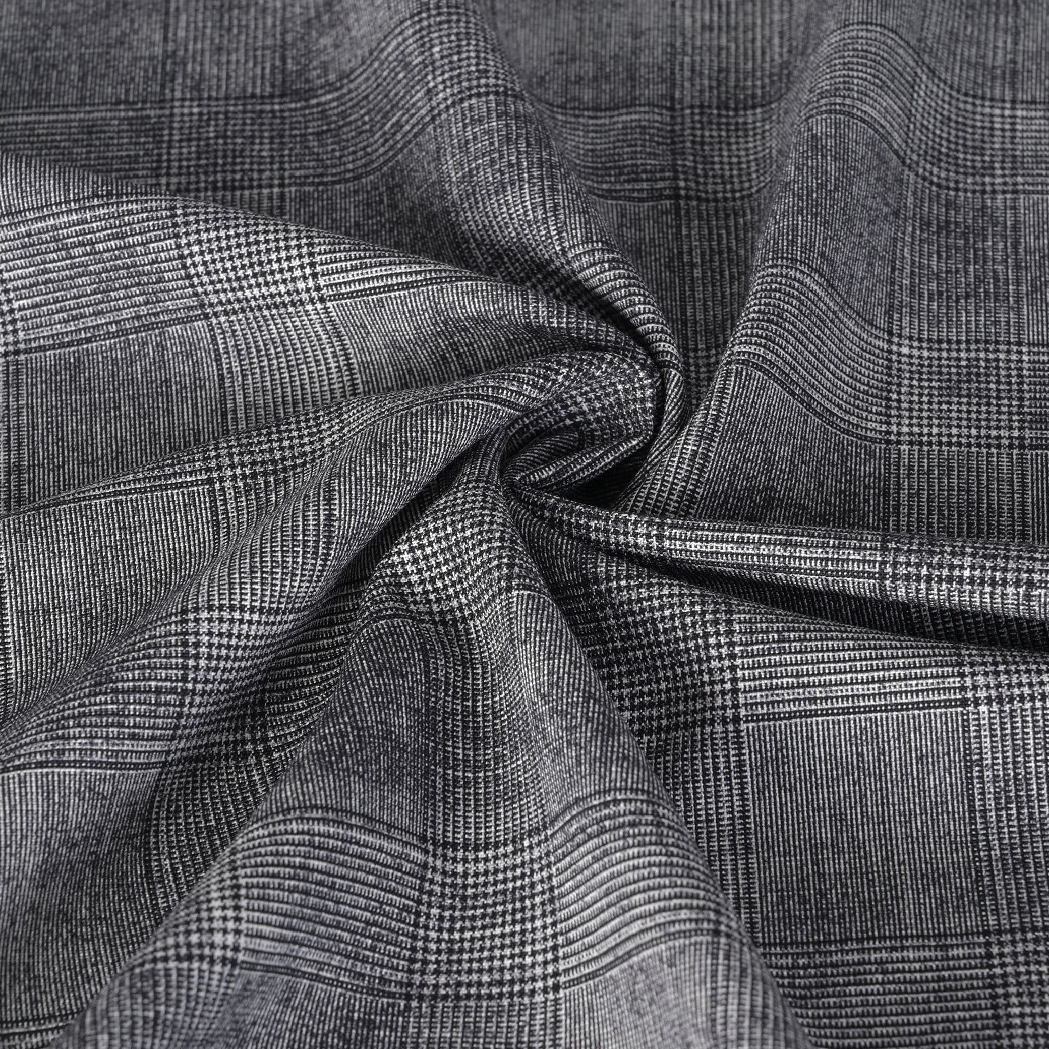 Grey Check Suiting Fabric 95443