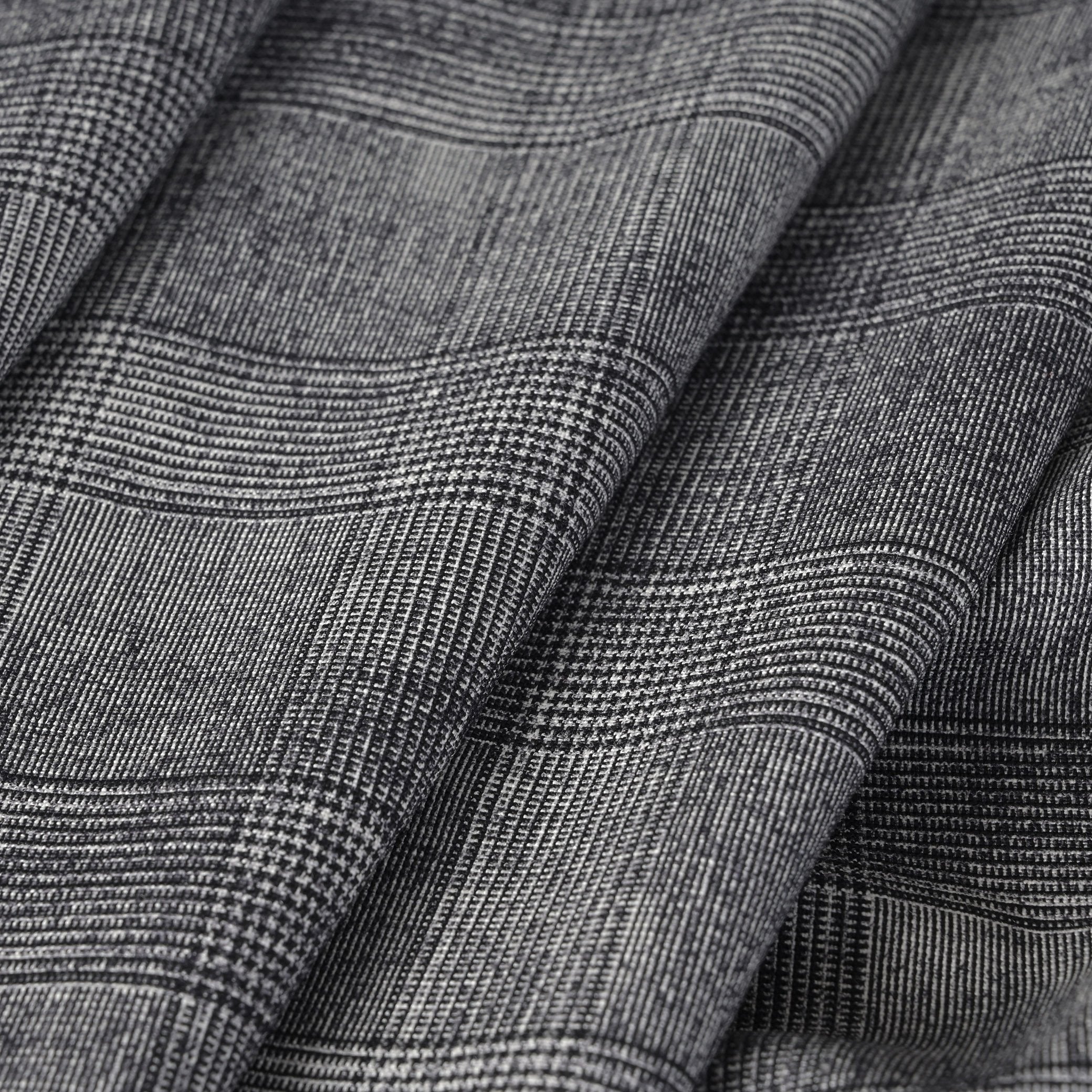 Grey Check Suiting Fabric 95443