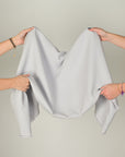 Grey Double Weave Crepe Fabric 1424
